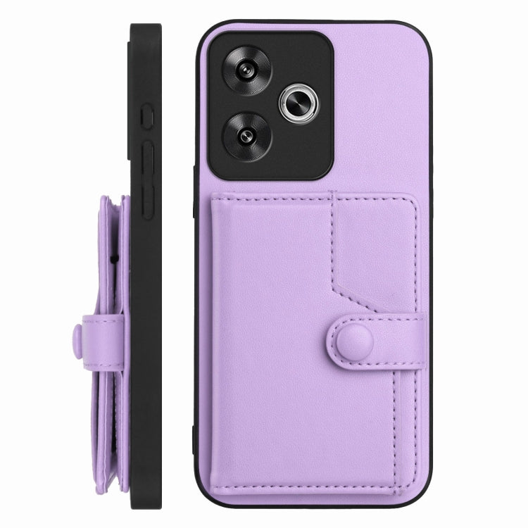 For Redmi Turbo 3 Button Card Bag RFID Anti-theft Phone Case