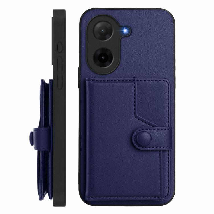 For Redmi A5 4G 171.7mm / Xiaomi Poco C71 Button Card Bag RFID Anti-theft Phone Case