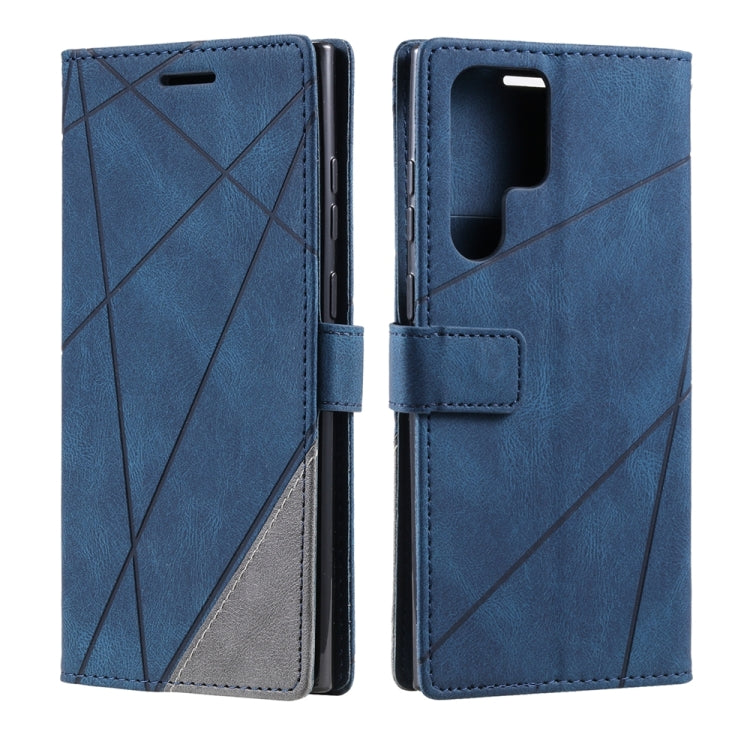 For Samsung Galaxy S25 Ultra 5G Skin Feel Splicing Leather Phone Case