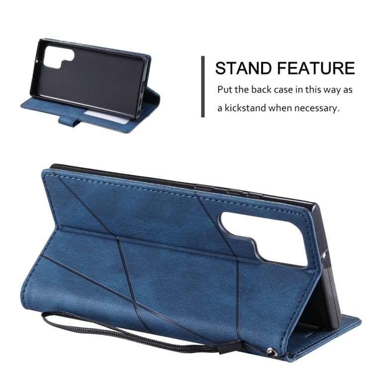 For Samsung Galaxy S25 Ultra 5G Skin Feel Splicing Leather Phone Case