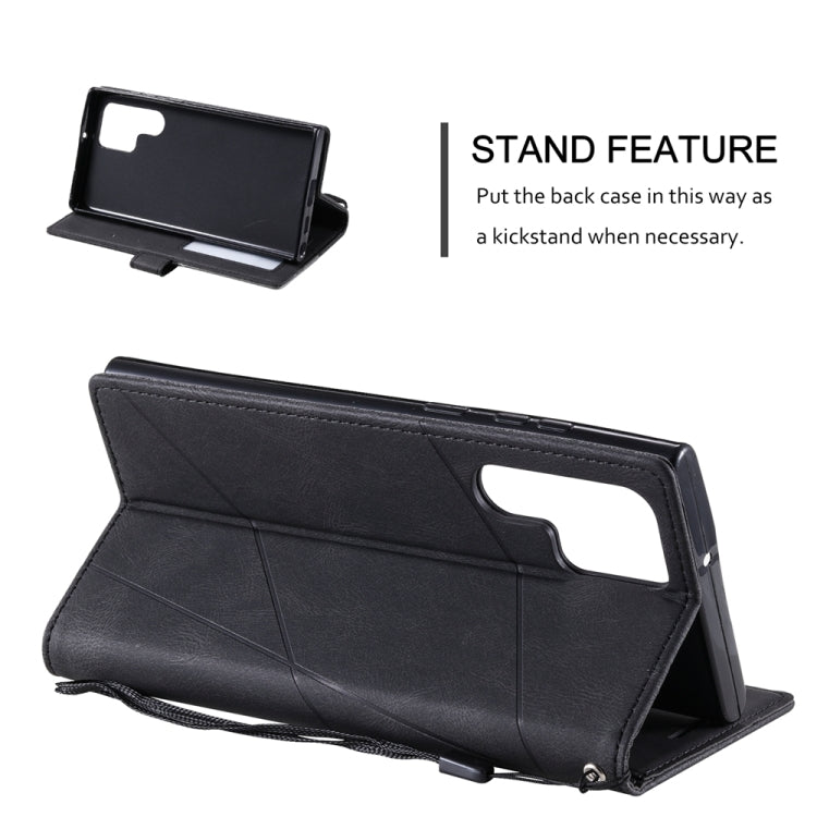 For Samsung Galaxy S25 Ultra 5G Skin Feel Splicing Leather Phone Case
