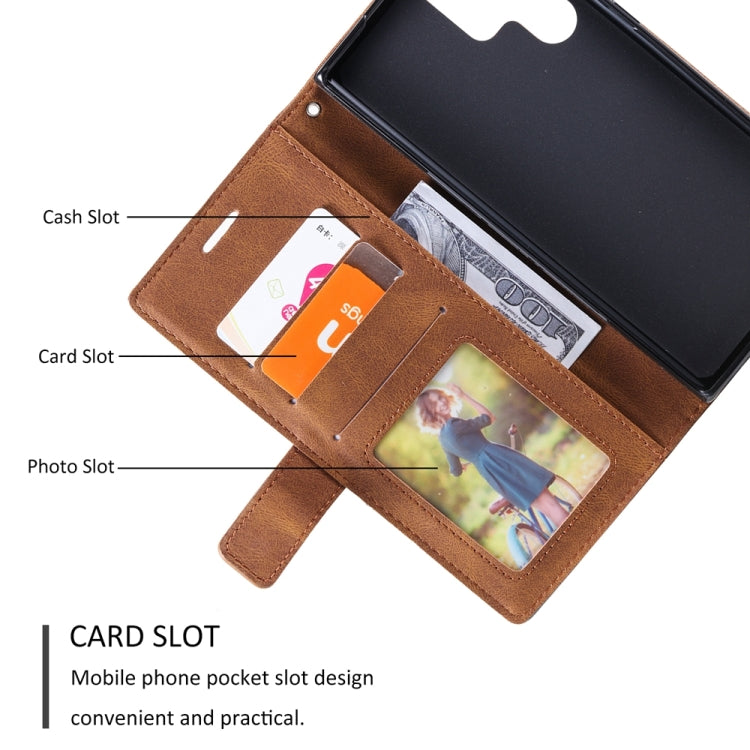 For Samsung Galaxy S25 Ultra 5G Skin Feel Splicing Leather Phone Case