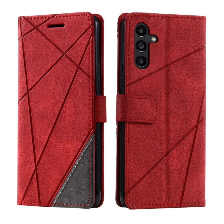 For Samsung Galaxy S25 5G Skin Feel Splicing Leather Phone Case