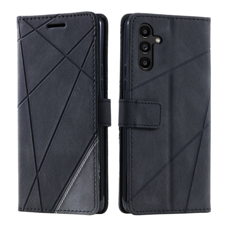 For Samsung Galaxy S25 5G Skin Feel Splicing Leather Phone Case