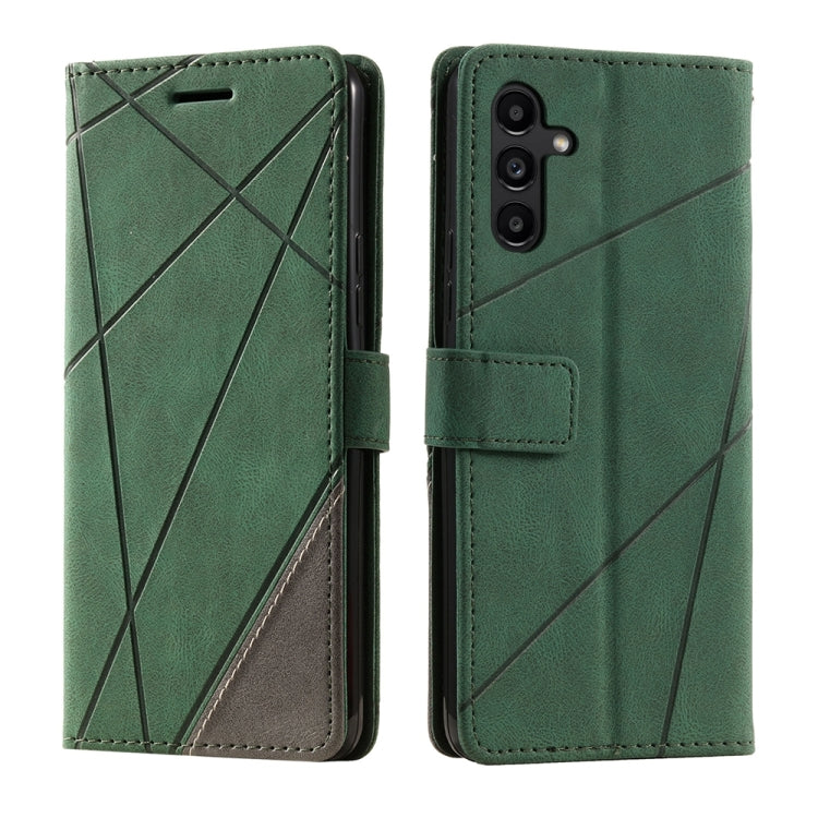 For Samsung Galaxy S25 5G Skin Feel Splicing Leather Phone Case