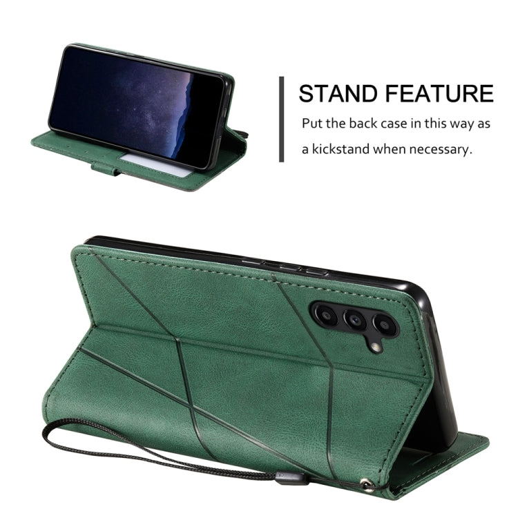 For Samsung Galaxy S25 5G Skin Feel Splicing Leather Phone Case