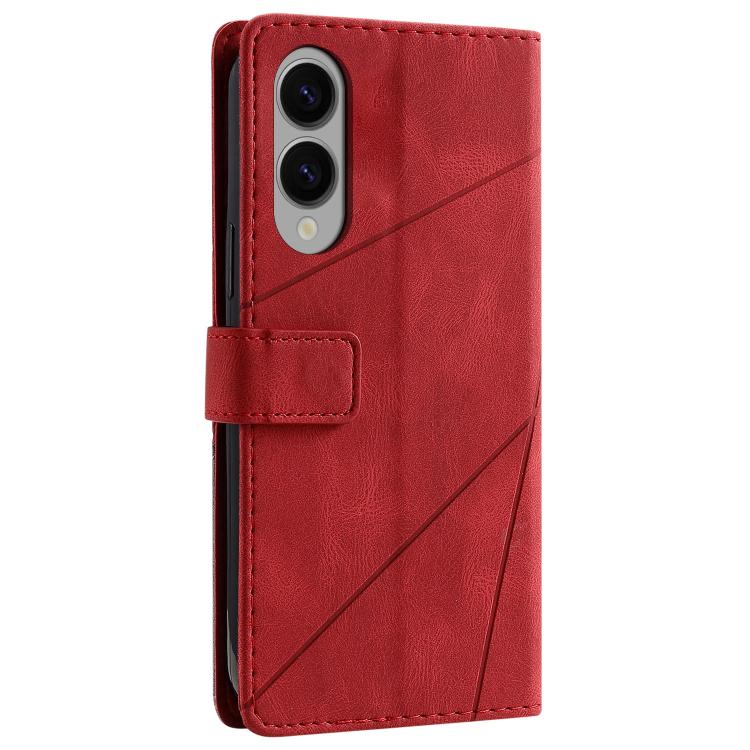 For Samsung Galaxy S25 Edge 5G Skin Feel Splicing Leather Phone Case
