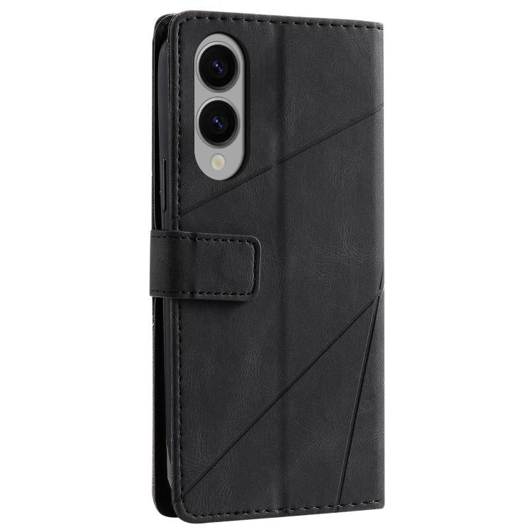 For Samsung Galaxy S25 Edge 5G Skin Feel Splicing Leather Phone Case