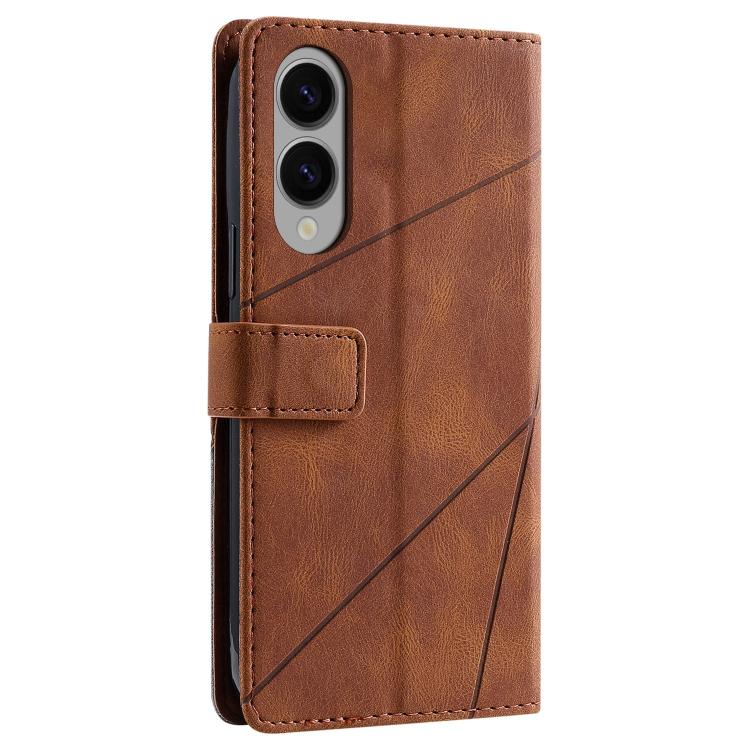 For Samsung Galaxy S25 Edge 5G Skin Feel Splicing Leather Phone Case