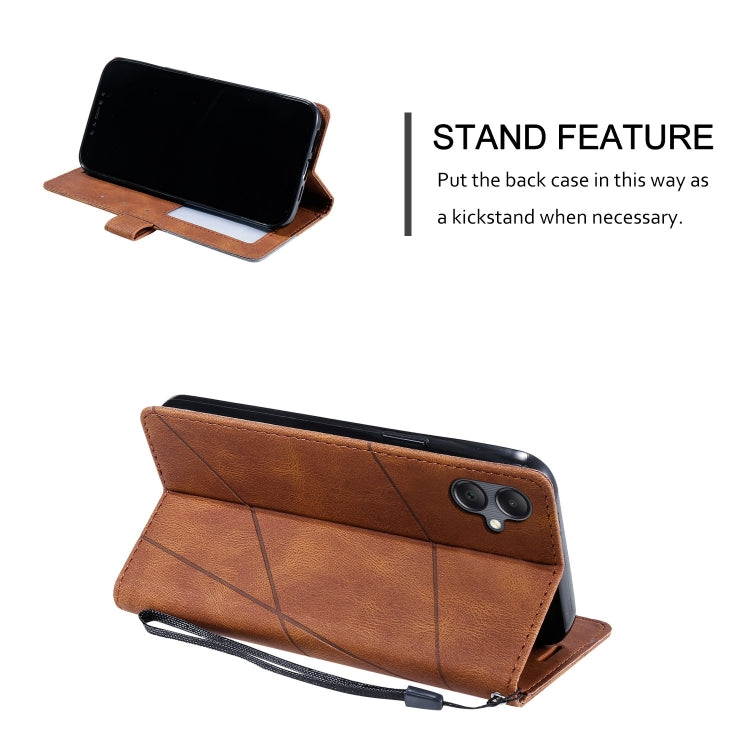 For Samsung Galaxy A06 4G Skin Feel Splicing Leather Phone Case