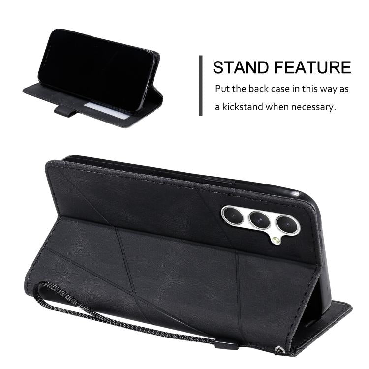 For Samsung Galaxy A56 5G Skin Feel Splicing Leather Phone Case