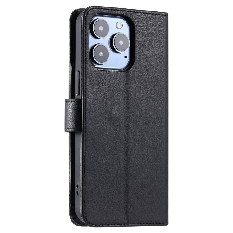 For iPhone 15 Pro Ring Buckle Rhombic Leather Phone Case