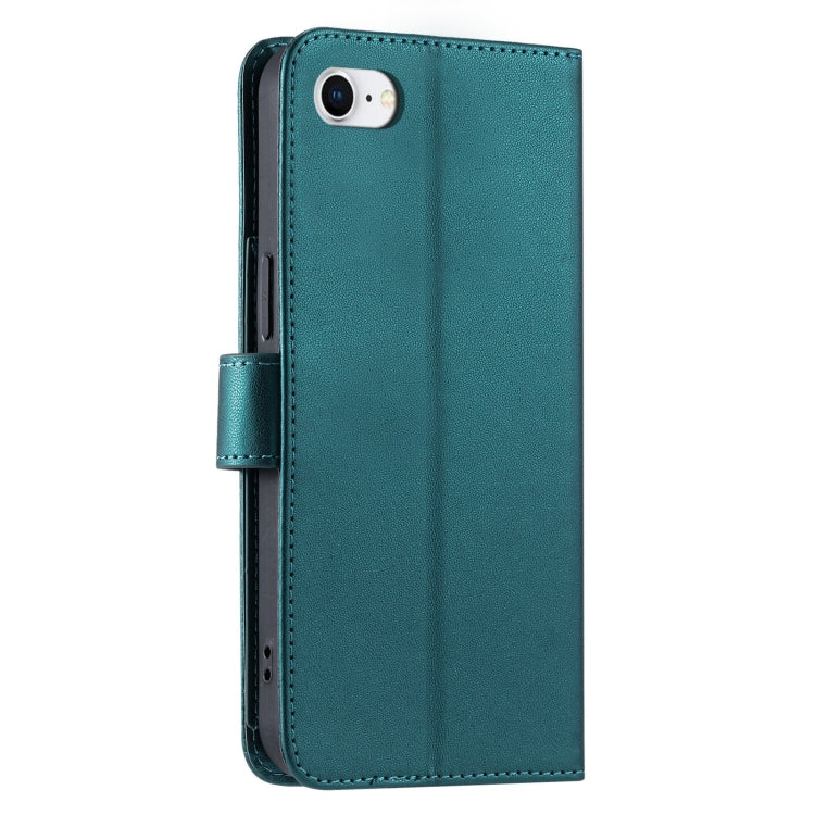 For iPhone 7 / 8 / SE 2022 Ring Buckle Rhombic Leather Phone Case