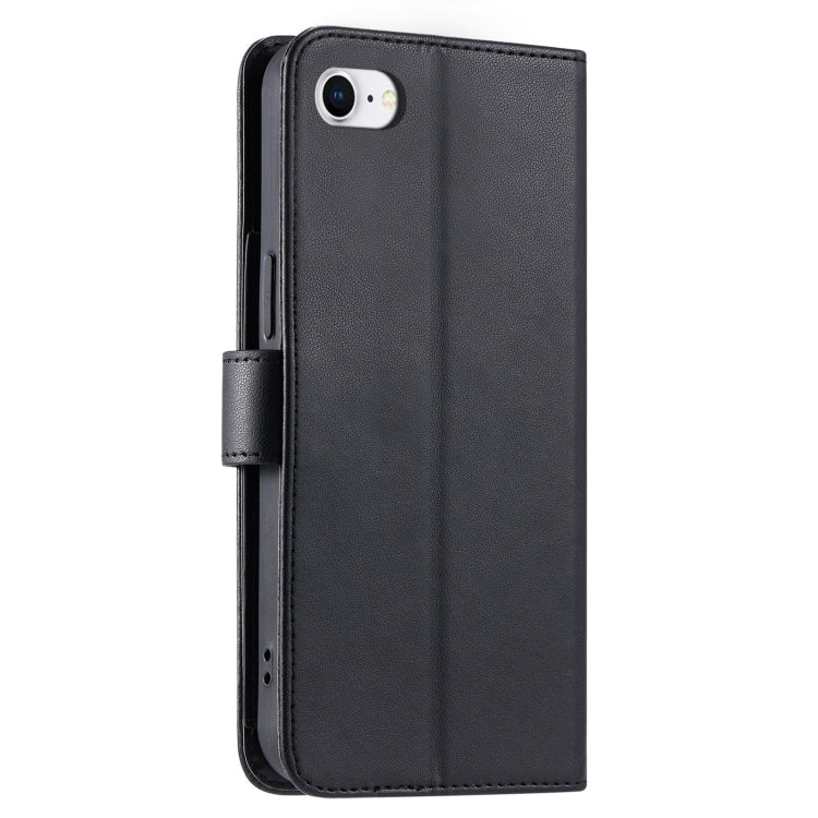 For iPhone 7 / 8 / SE 2022 Ring Buckle Rhombic Leather Phone Case