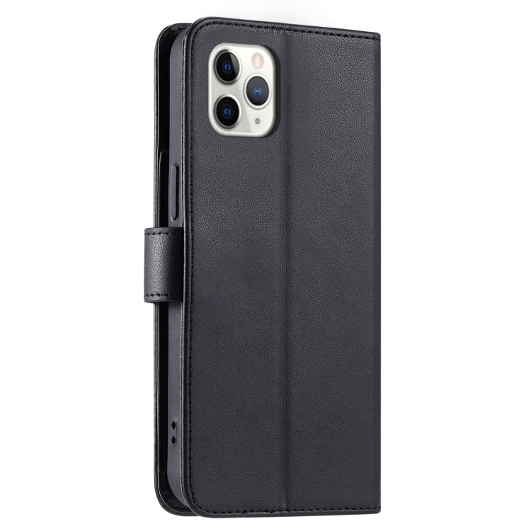 For iPhone 11 Pro Ring Buckle Rhombic Leather Phone Case
