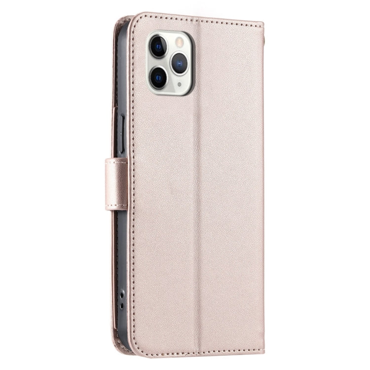 For iPhone 11 Pro Ring Buckle Rhombic Leather Phone Case