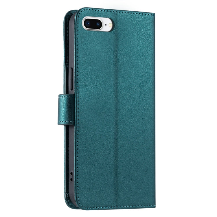 For iPhone 7 Plus / 8 Plus Ring Buckle Rhombic Leather Phone Case