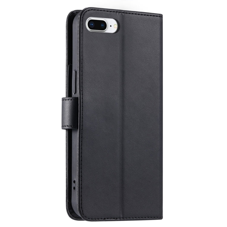 For iPhone 7 Plus / 8 Plus Ring Buckle Rhombic Leather Phone Case