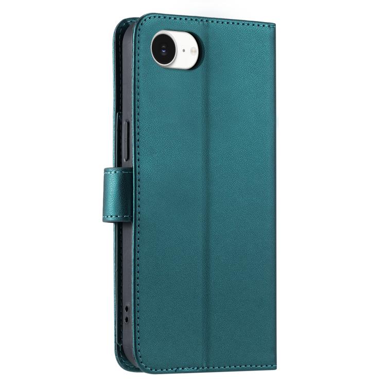 For iPhone 17e / 16e Ring Buckle Rhombic Leather Phone Case