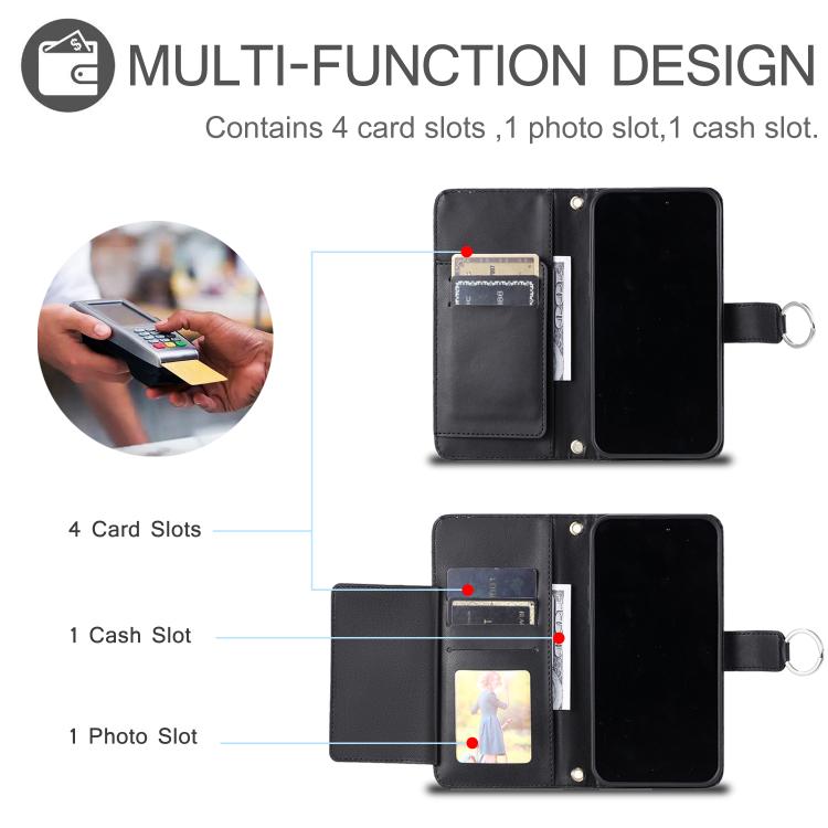 For iPhone 17e / 16e Ring Buckle Rhombic Leather Phone Case