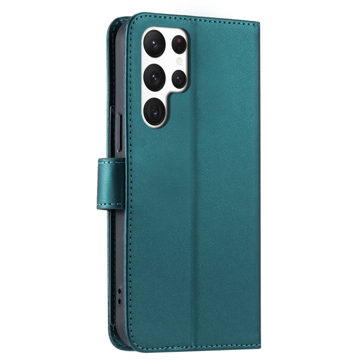 For Samsung Galaxy S23 Ultra 5G Ring Buckle Rhombic Leather Phone Case
