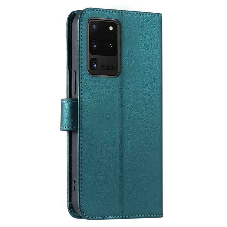 For Samsung Galaxy S20 Ultra Ring Buckle Rhombic Leather Phone Case