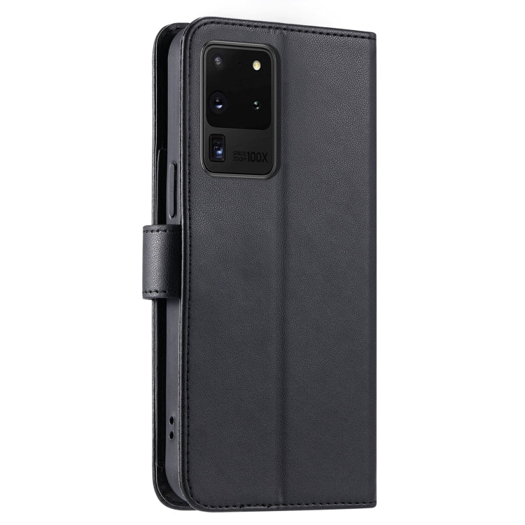 For Samsung Galaxy S20 Ultra Ring Buckle Rhombic Leather Phone Case