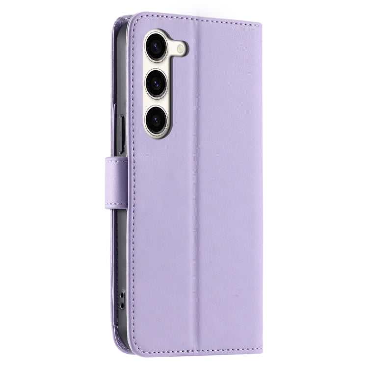 For Samsung Galaxy S23 5G Ring Buckle Rhombic Leather Phone Case