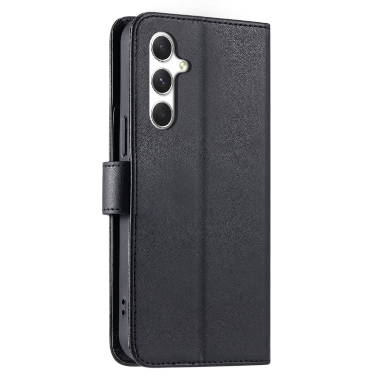 For Samsung Galaxy S24 FE 5G Ring Buckle Rhombic Leather Phone Case