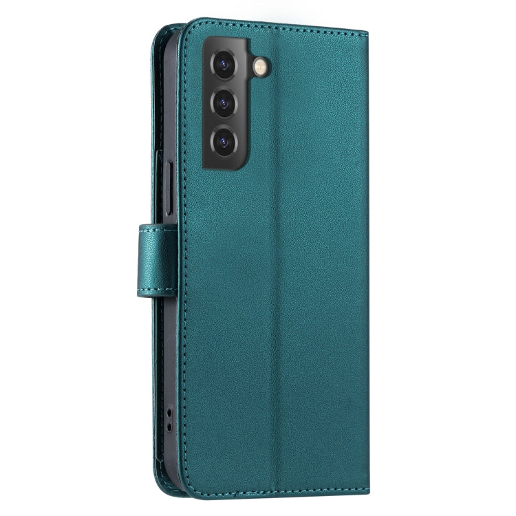For Samsung Galaxy S22 5G Ring Buckle Rhombic Leather Phone Case