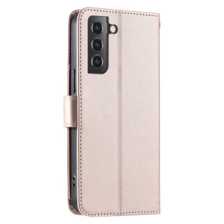 For Samsung Galaxy S22 5G Ring Buckle Rhombic Leather Phone Case