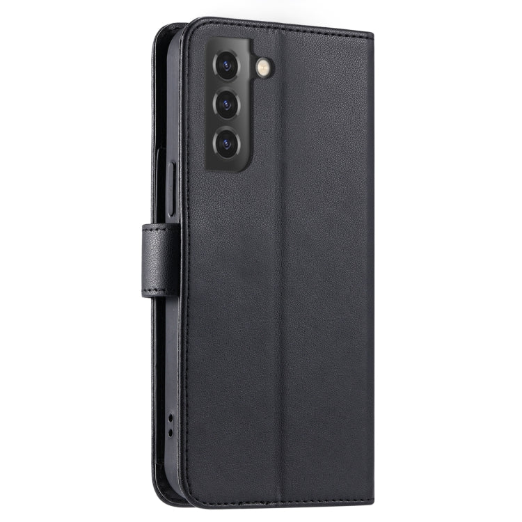 For Samsung Galaxy S21+ 5G Ring Buckle Rhombic Leather Phone Case