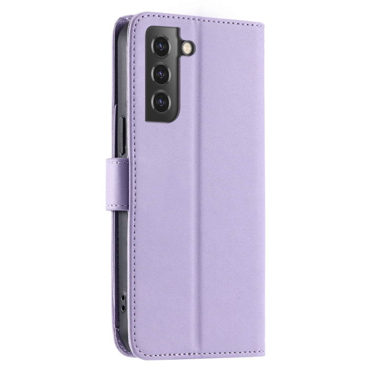 For Samsung Galaxy S21 5G Ring Buckle Rhombic Leather Phone Case