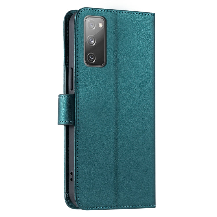 For Samsung Galaxy S20 FE Ring Buckle Rhombic Leather Phone Case