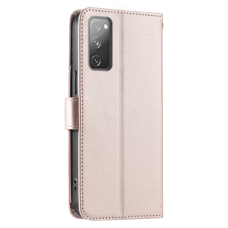For Samsung Galaxy S20 FE Ring Buckle Rhombic Leather Phone Case