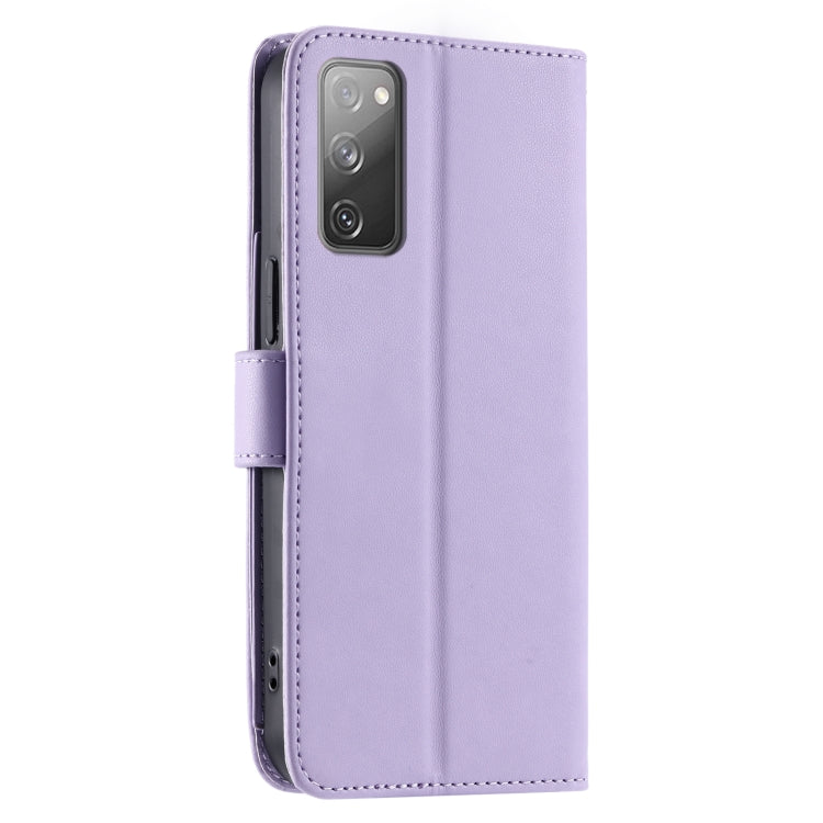 For Samsung Galaxy S20 FE Ring Buckle Rhombic Leather Phone Case