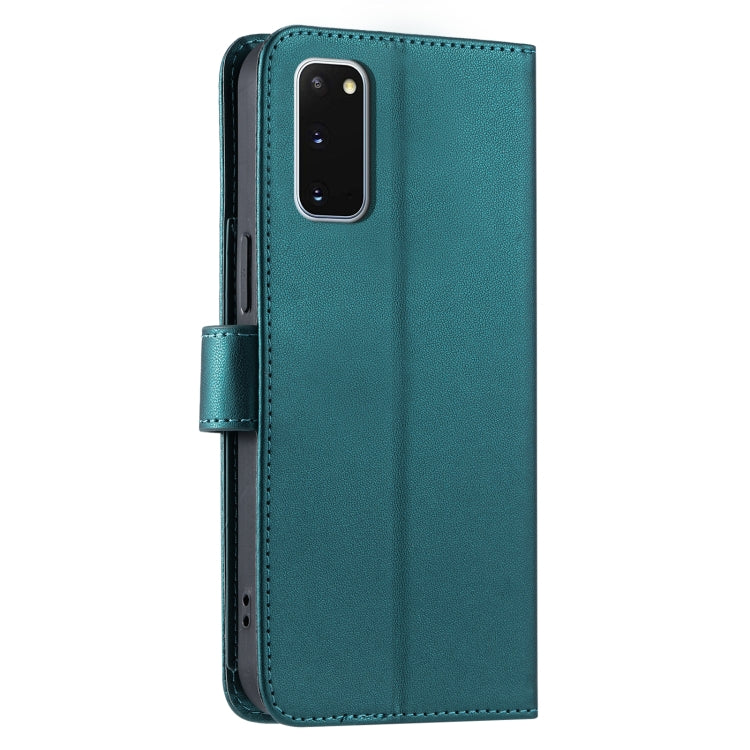 For Samsung Galaxy S20 Ring Buckle Rhombic Leather Phone Case