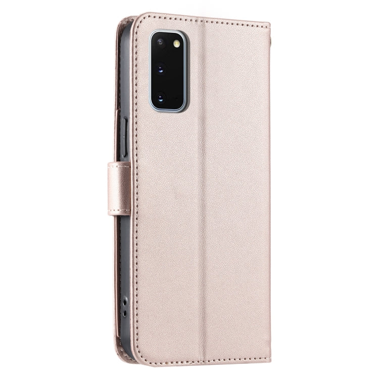 For Samsung Galaxy S20 Ring Buckle Rhombic Leather Phone Case