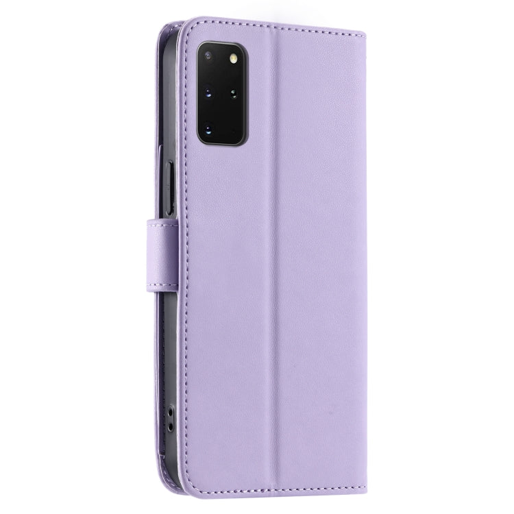 For Samsung Galaxy S20+ Ring Buckle Rhombic Leather Phone Case