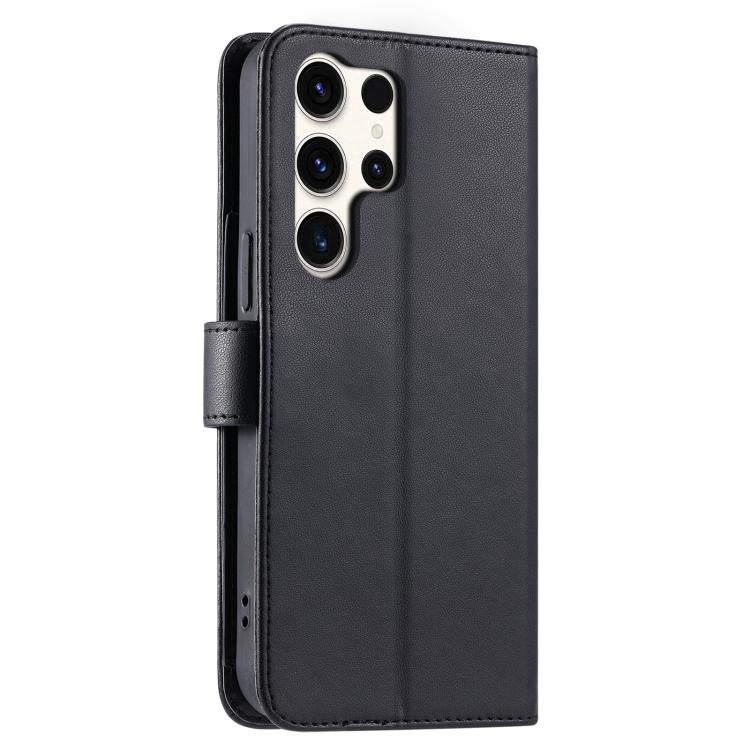 For Samsung Galaxy S25 Ultra 5G Ring Buckle Rhombic Leather Phone Case