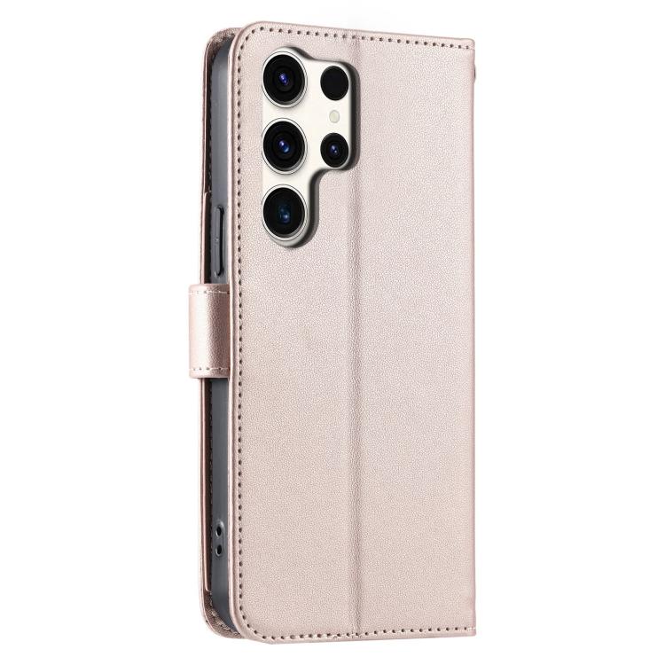 For Samsung Galaxy S25 Ultra 5G Ring Buckle Rhombic Leather Phone Case