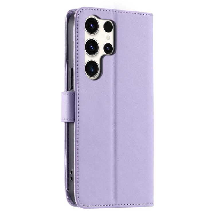 For Samsung Galaxy S25 Ultra 5G Ring Buckle Rhombic Leather Phone Case