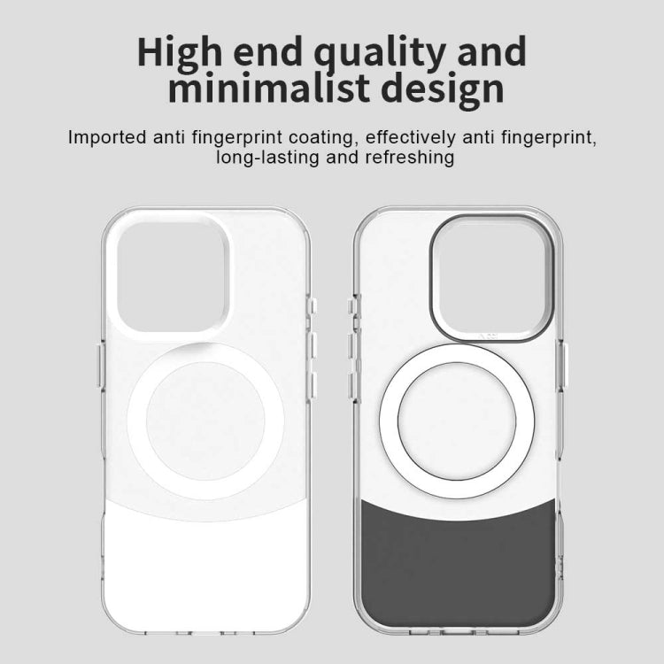 For iPhone 16 Pro Color Blocking Series MagSafe Magnetic PC Hybrid TPU Phone Case