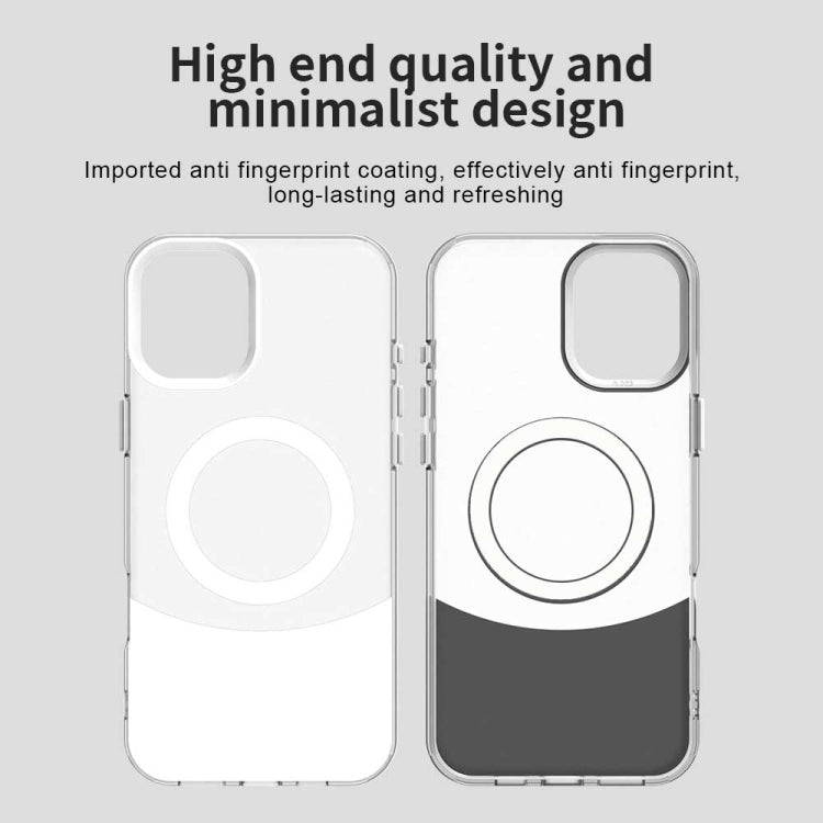 For iPhone 16 Plus Color Blocking Series MagSafe Magnetic PC Hybrid TPU Phone Case