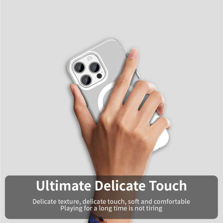 For iPhone 15 Pro Color Blocking Series MagSafe Magnetic PC Hybrid TPU Phone Case