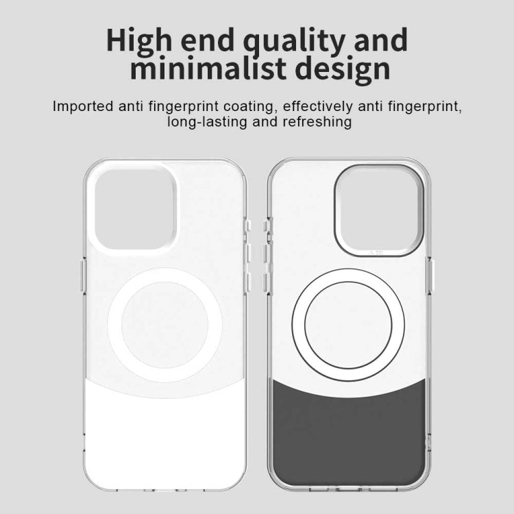 For iPhone 15 Pro Color Blocking Series MagSafe Magnetic PC Hybrid TPU Phone Case