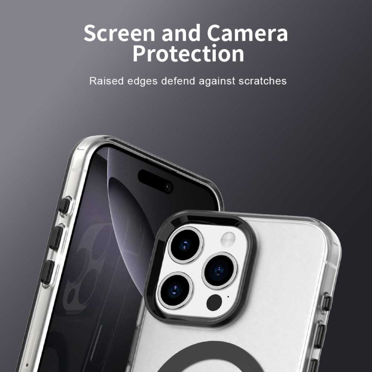 For iPhone 15 Pro Color Blocking Series MagSafe Magnetic PC Hybrid TPU Phone Case