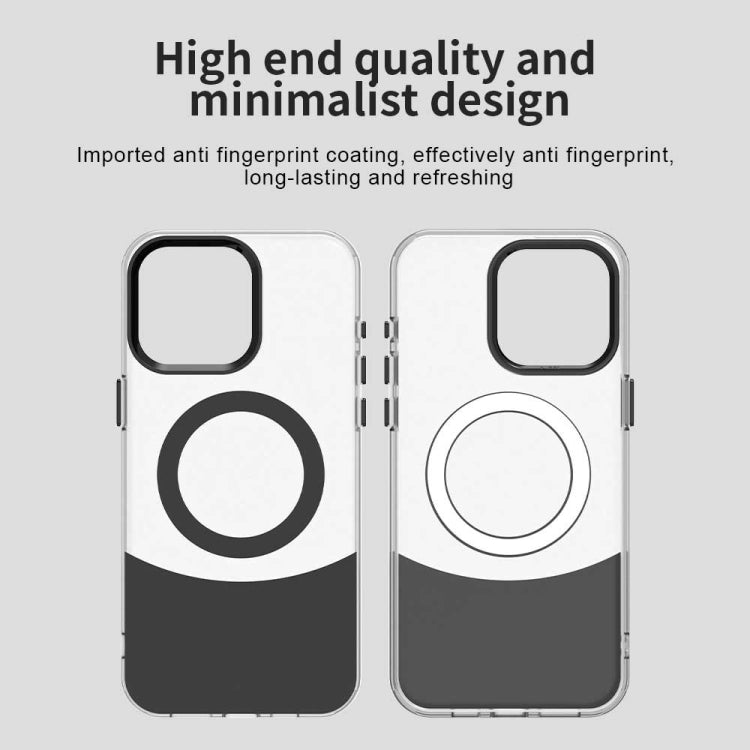 For iPhone 15 Pro Color Blocking Series MagSafe Magnetic PC Hybrid TPU Phone Case