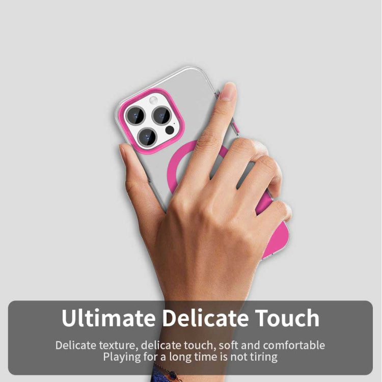 For iPhone 15 Pro Color Blocking Series MagSafe Magnetic PC Hybrid TPU Phone Case