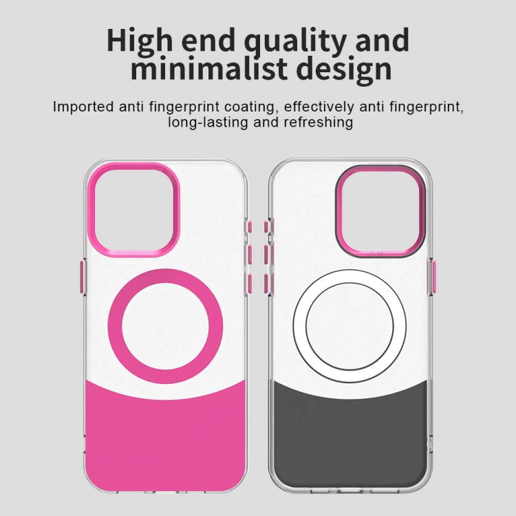 For iPhone 15 Pro Color Blocking Series MagSafe Magnetic PC Hybrid TPU Phone Case